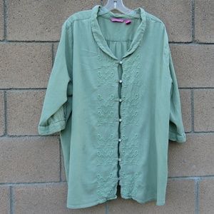 Woman Within 4X Blouse Cardigan